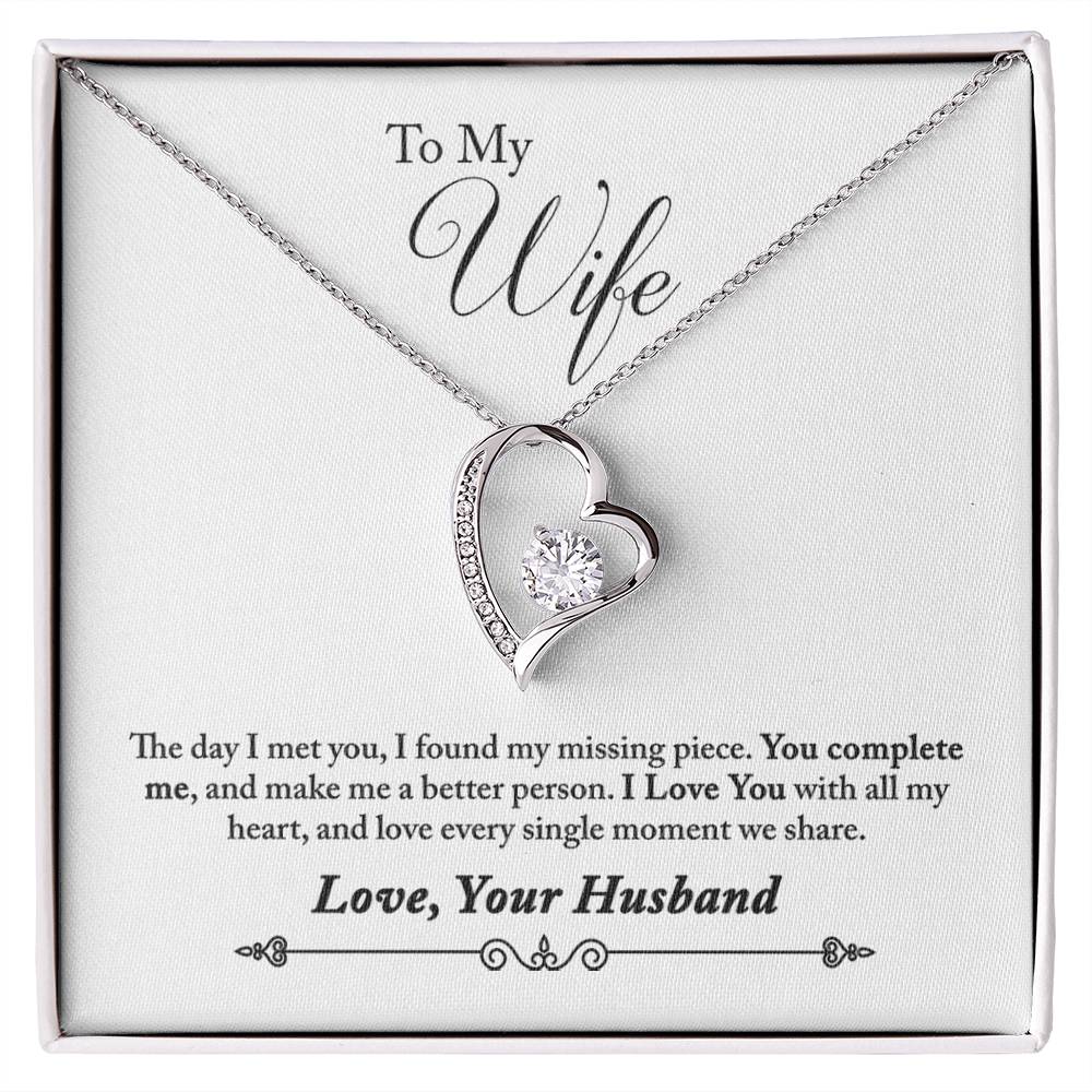 To My Wife | Missing Piece | Eternal Love Necklace