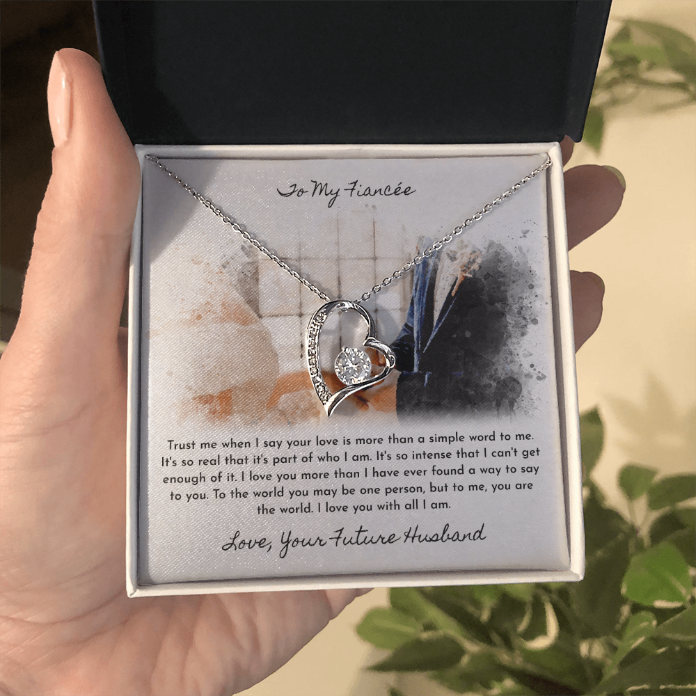 To My Fiancée | More Than A Simple Word | Eternal Love Necklace