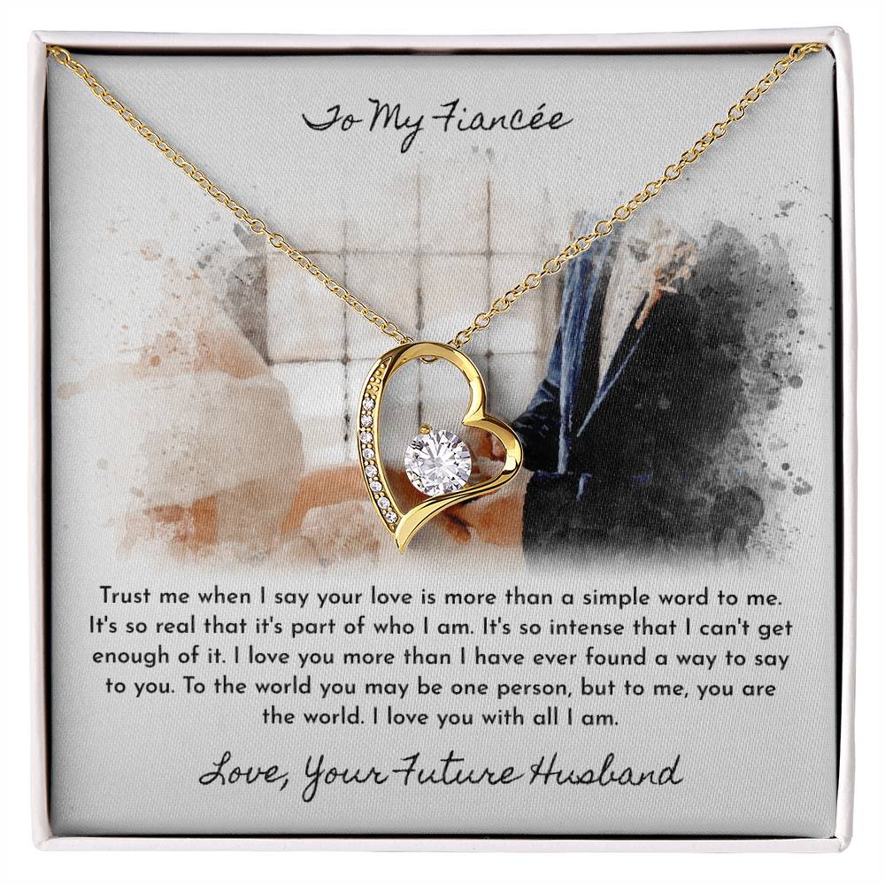 To My Fiancée | More Than A Simple Word | Eternal Love Necklace