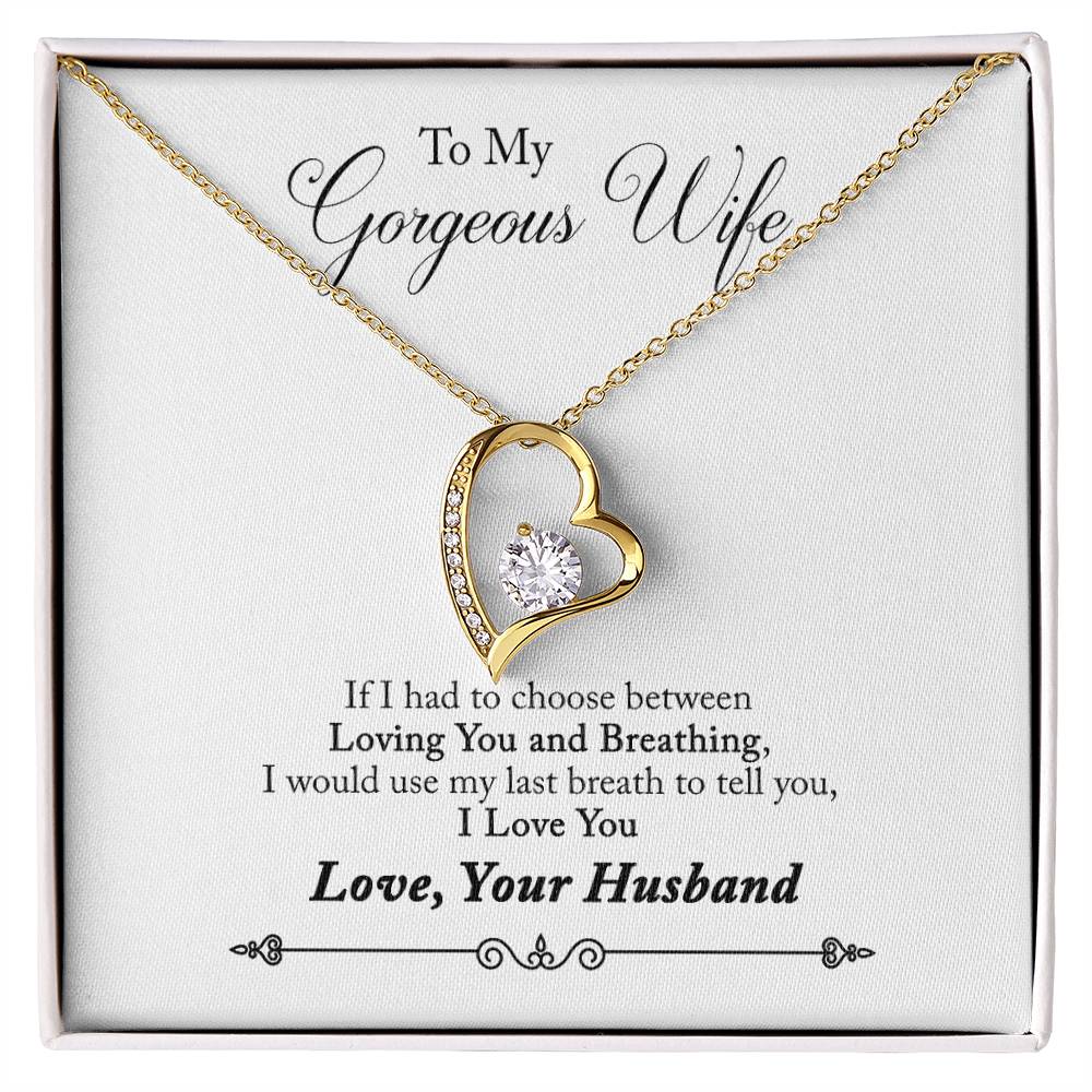 To My Gorgeous Wife | Last Breath | Eternal Love Necklace