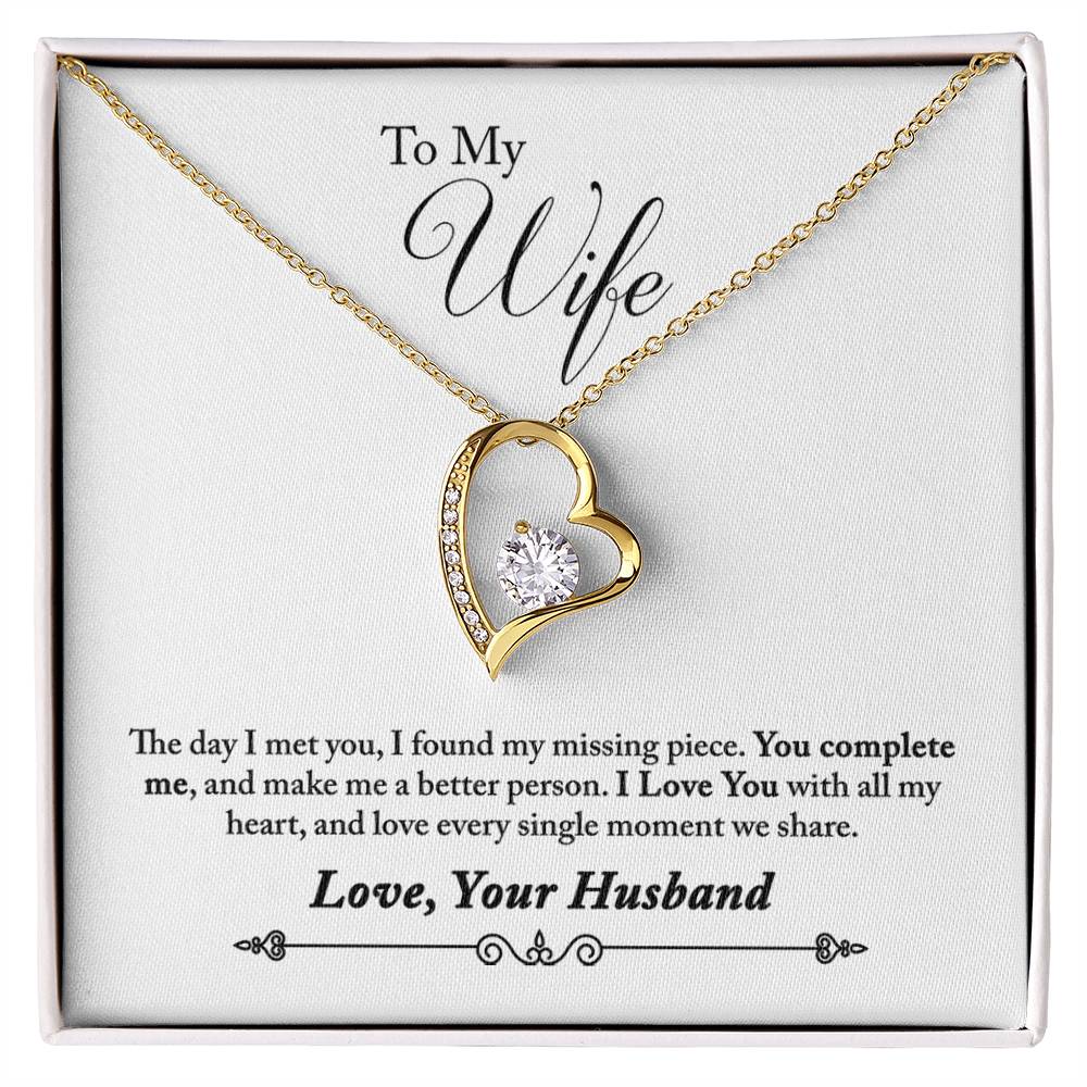 To My Wife | Missing Piece | Eternal Love Necklace