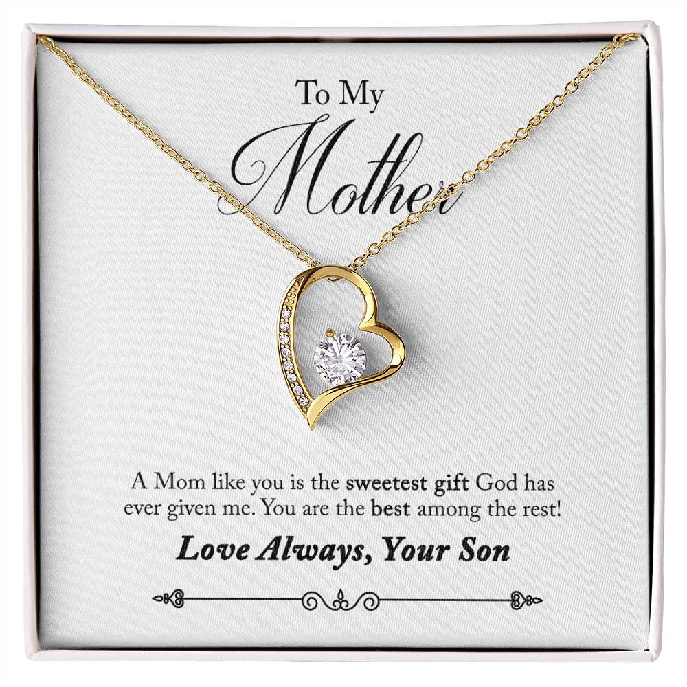 To My Mother | Sweetest Gift | Eternal Love Necklace