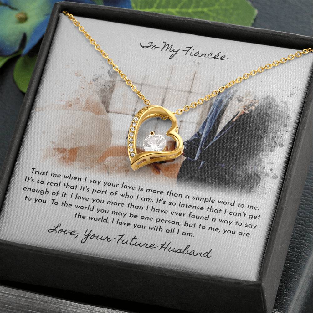To My Fiancée | More Than A Simple Word | Eternal Love Necklace
