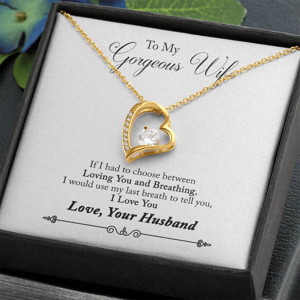 To My Gorgeous Wife | Last Breath | Eternal Love Necklace