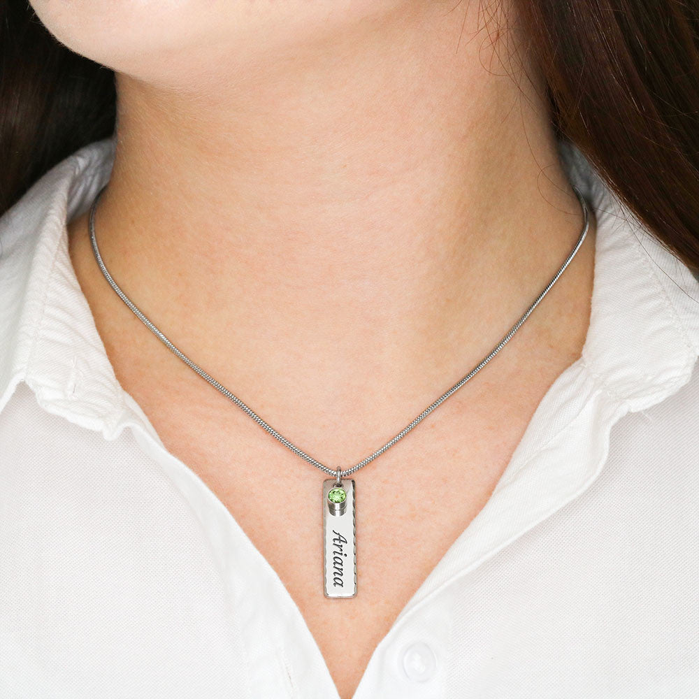 Graduation | Wishing You A New World | Birthstone Necklace