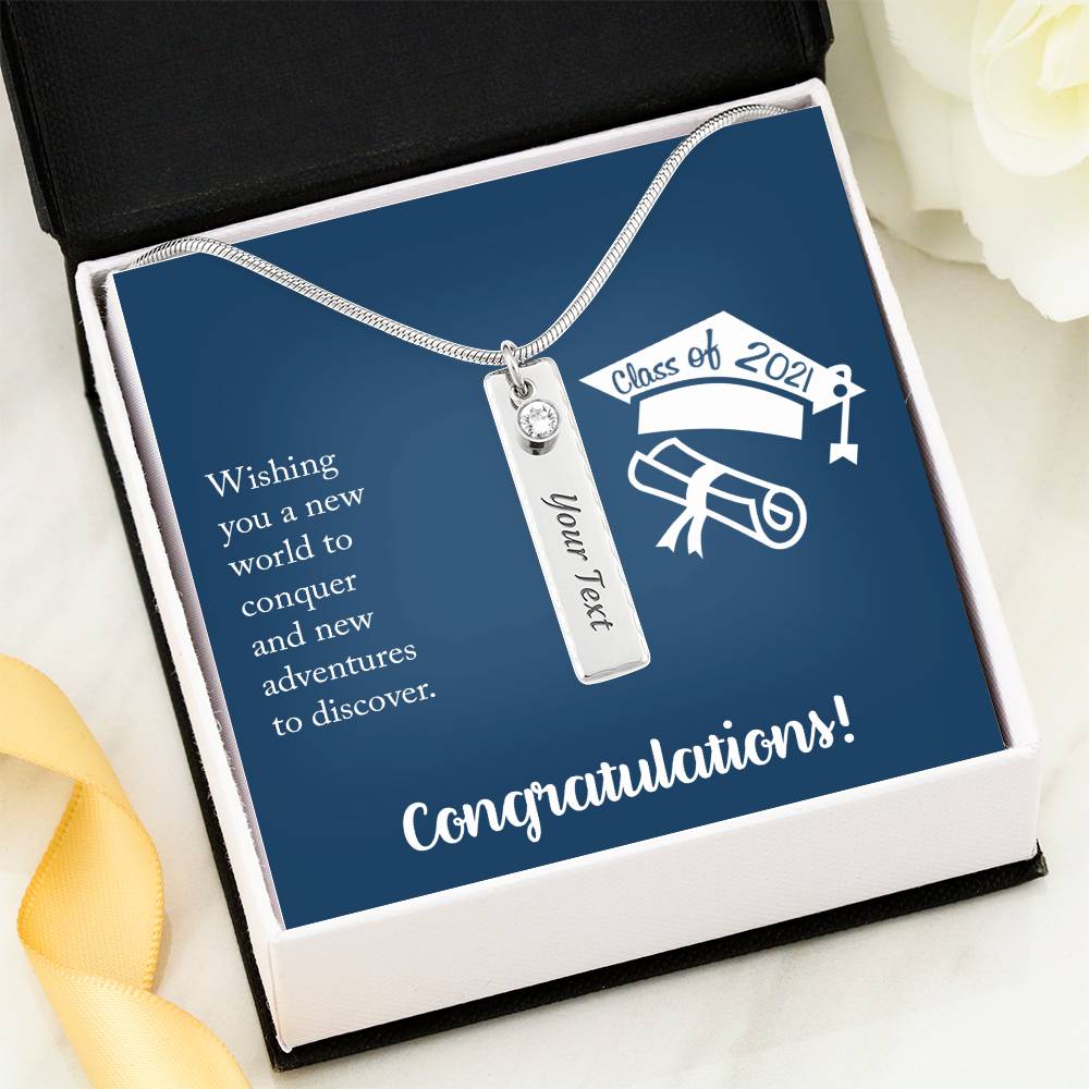 Graduation | Wishing You A New World | Birthstone Necklace