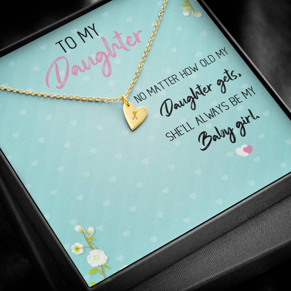 To My Daughter | Always My Baby Girl | Love & Hugs Necklace