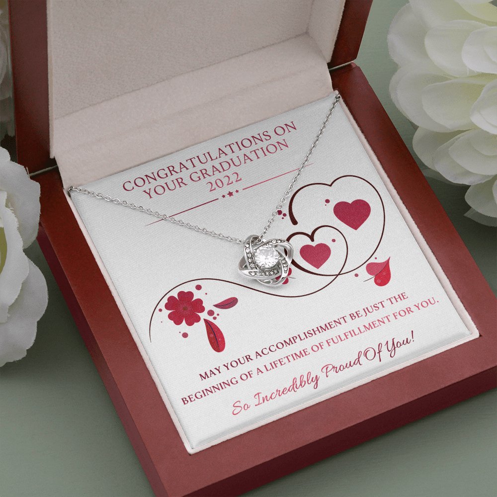 2022 Graduation Gift For Her - Proud Of You - Love Knot Necklace - Celeste Jewel