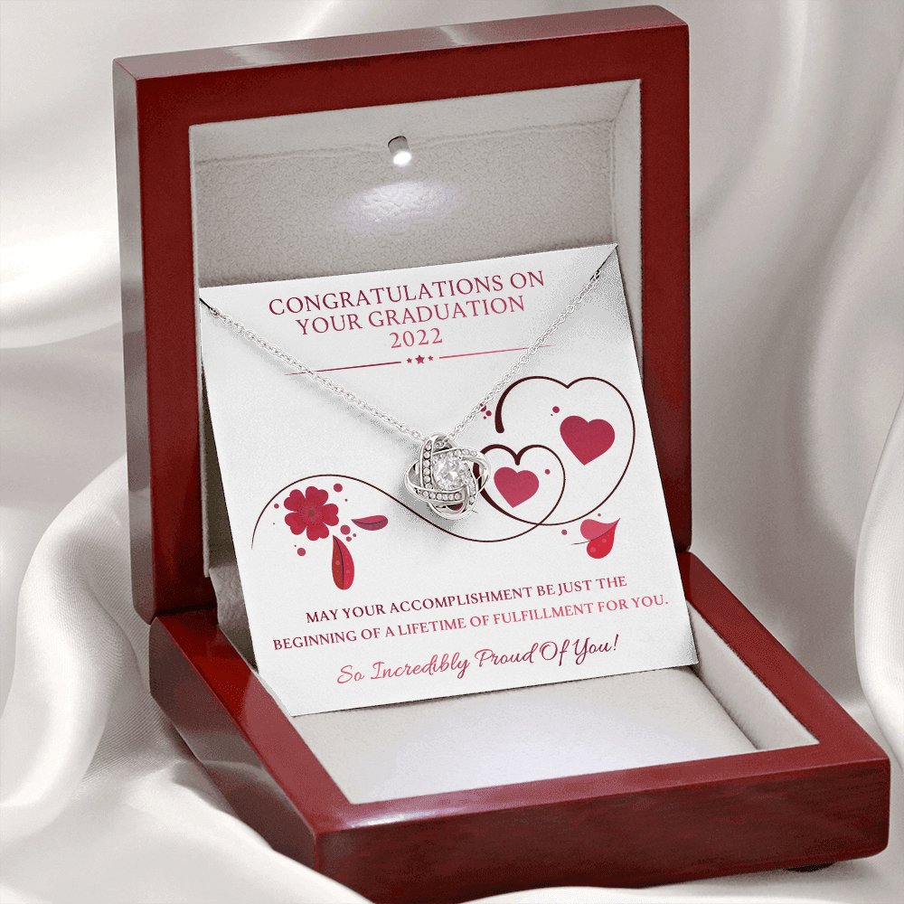 2022 Graduation Gift For Her - Proud Of You - Love Knot Necklace - Celeste Jewel
