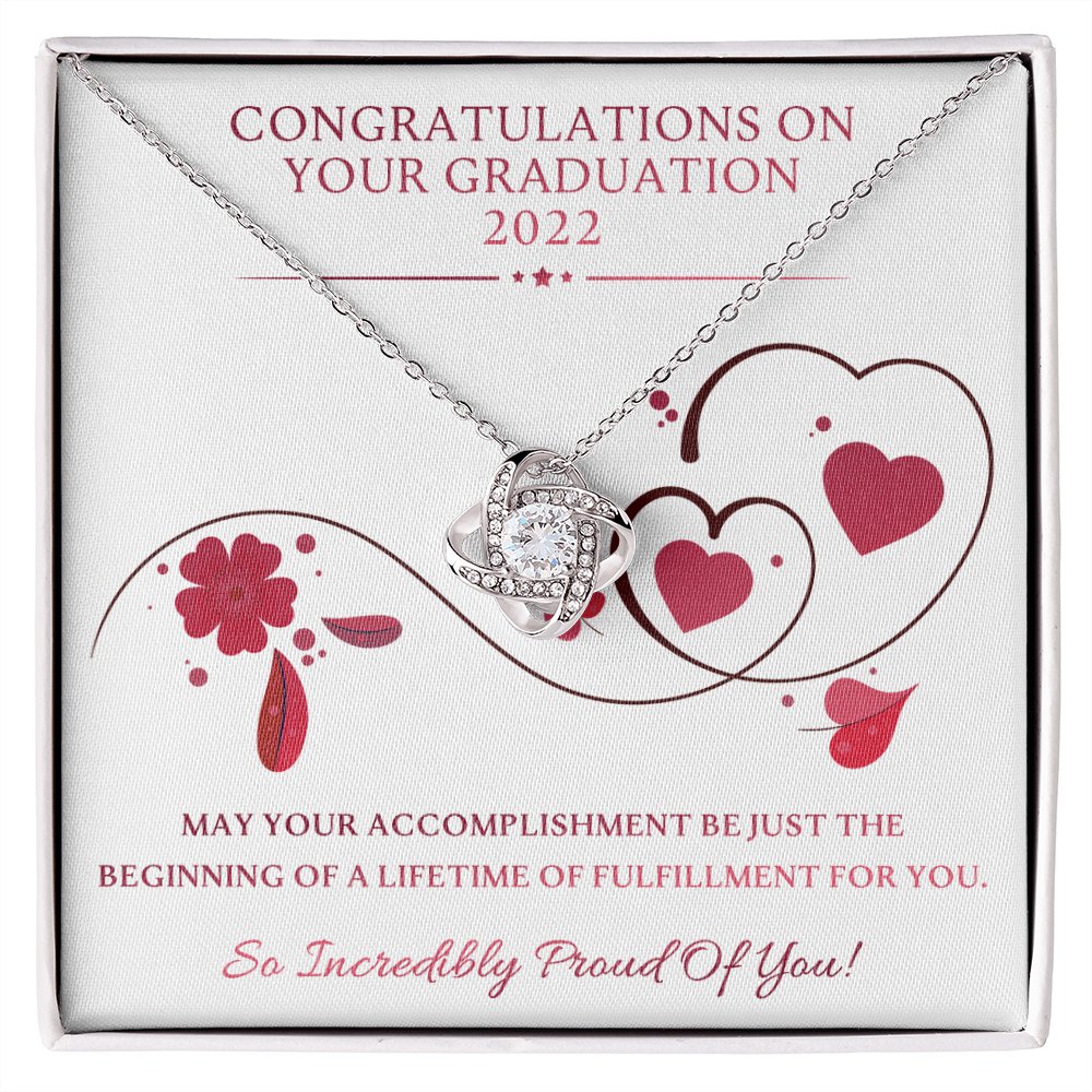 2022 Graduation Gift For Her - Proud Of You - Love Knot Necklace - Celeste Jewel