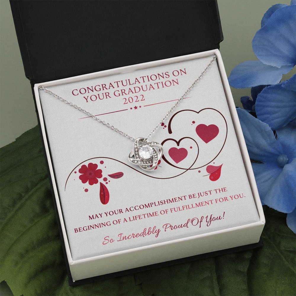 2022 Graduation Gift For Her - Proud Of You - Love Knot Necklace - Celeste Jewel