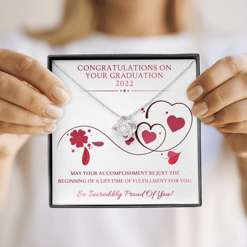 2022 Graduation Gift For Her - Proud Of You - Love Knot Necklace - Celeste Jewel