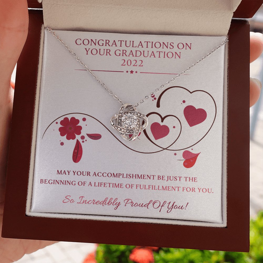 2022 Graduation Gift For Her - Proud Of You - Love Knot Necklace - Celeste Jewel