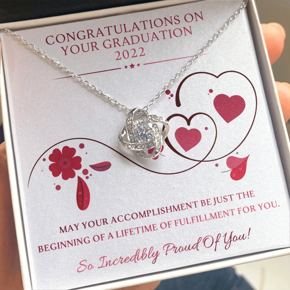 2022 Graduation Gift For Her - Proud Of You - Love Knot Necklace - Celeste Jewel