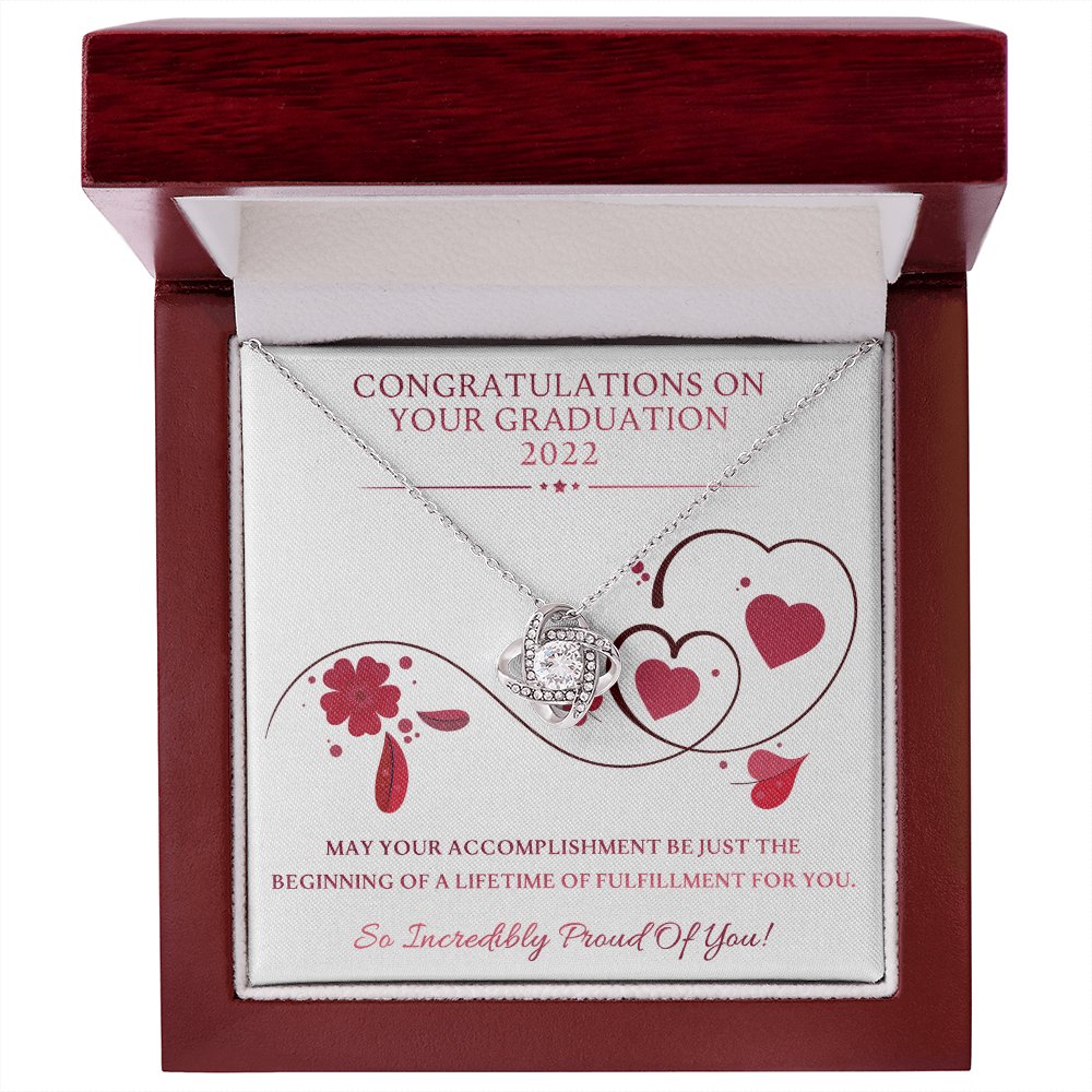 2022 Graduation Gift For Her - Proud Of You - Love Knot Necklace - Celeste Jewel
