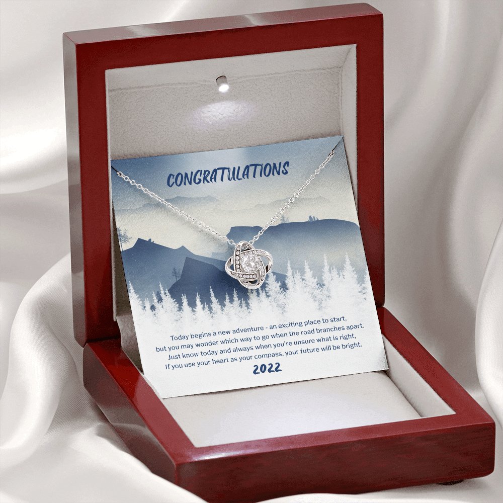 2022 Graduation Gift For Her - Your Future Will Be Bright - Love Knot Necklace - Celeste Jewel