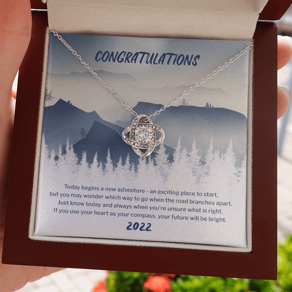 2022 Graduation Gift For Her - Your Future Will Be Bright - Love Knot Necklace - Celeste Jewel