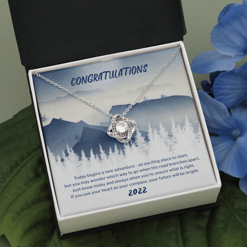 2022 Graduation Gift For Her - Your Future Will Be Bright - Love Knot Necklace - Celeste Jewel