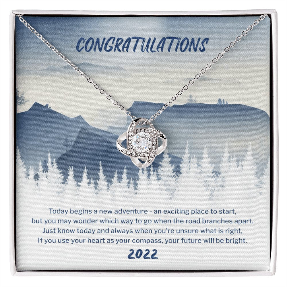 2022 Graduation Gift For Her - Your Future Will Be Bright - Love Knot Necklace - Celeste Jewel