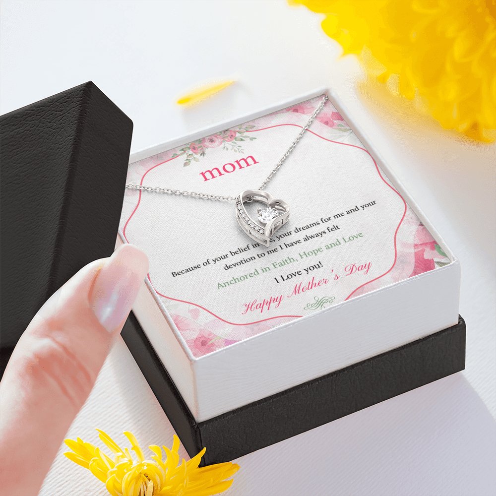 Because Of Your Belief In Me Mom - Eternal Love Necklace - Celeste Jewel