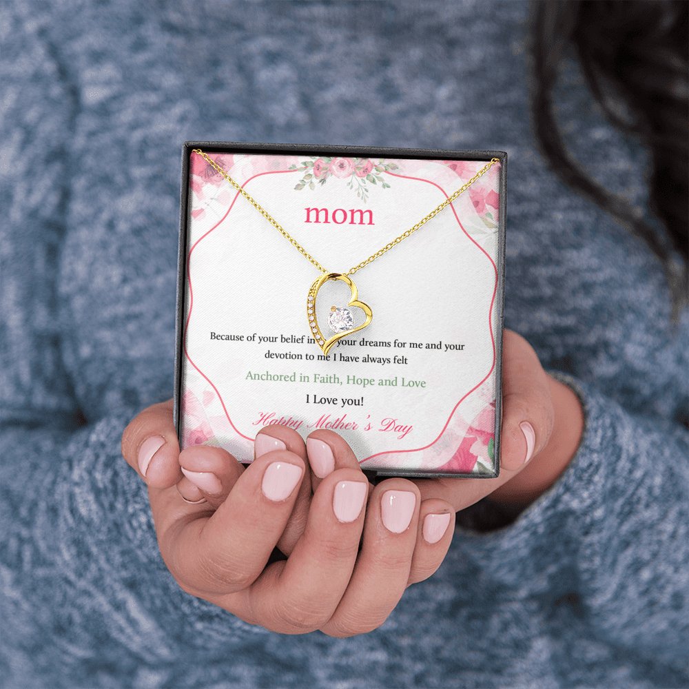 Because Of Your Belief In Me Mom - Eternal Love Necklace - Celeste Jewel