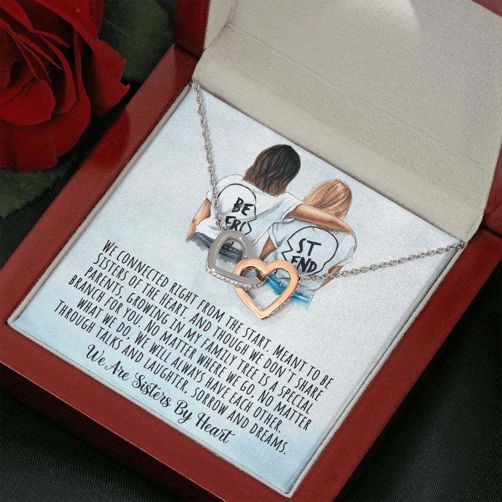 Best Friend - Sisters By Heart - Interlocking Hearts Necklace - Celeste Jewel