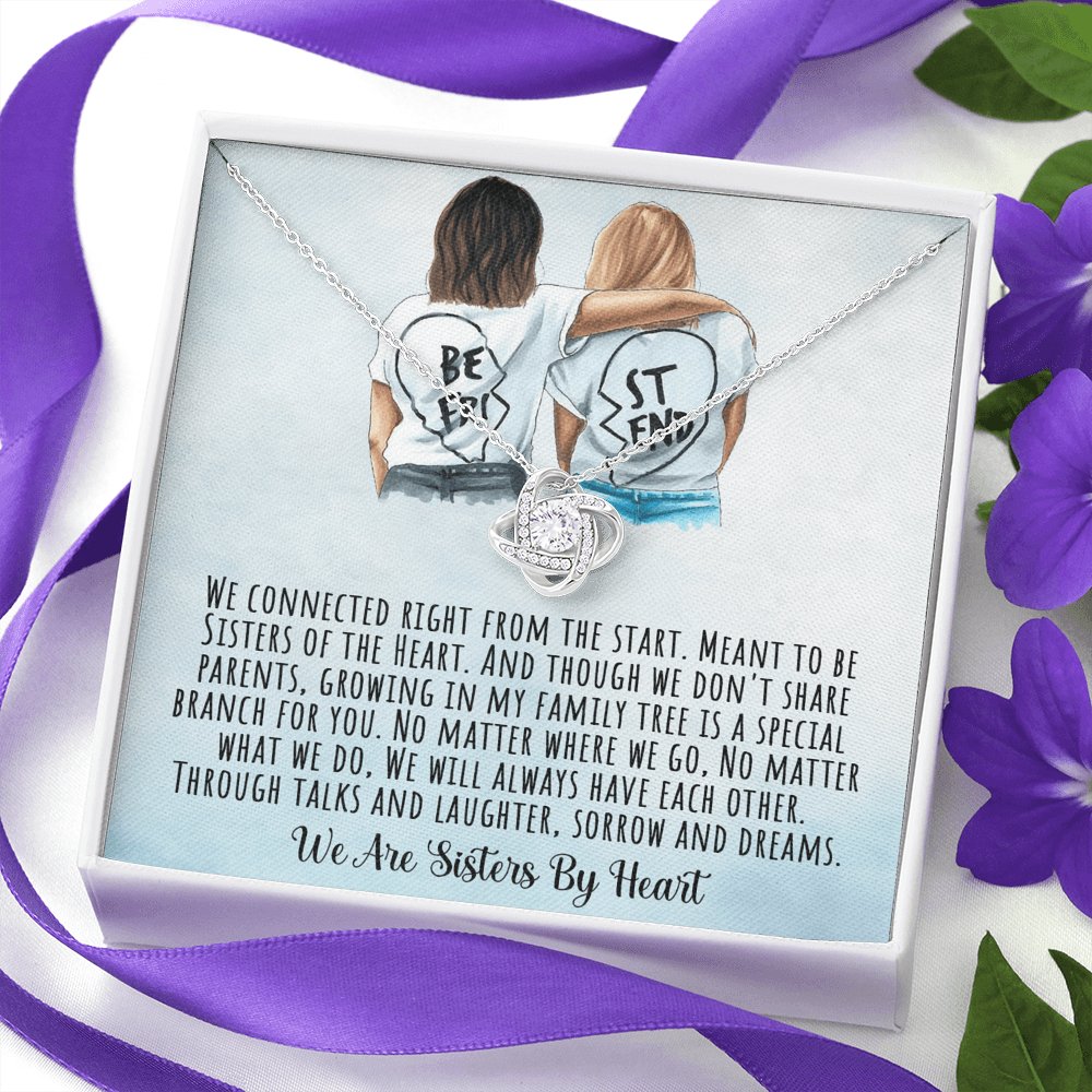 Best Friend - Sisters By Heart - Love Knot Necklace - Celeste Jewel