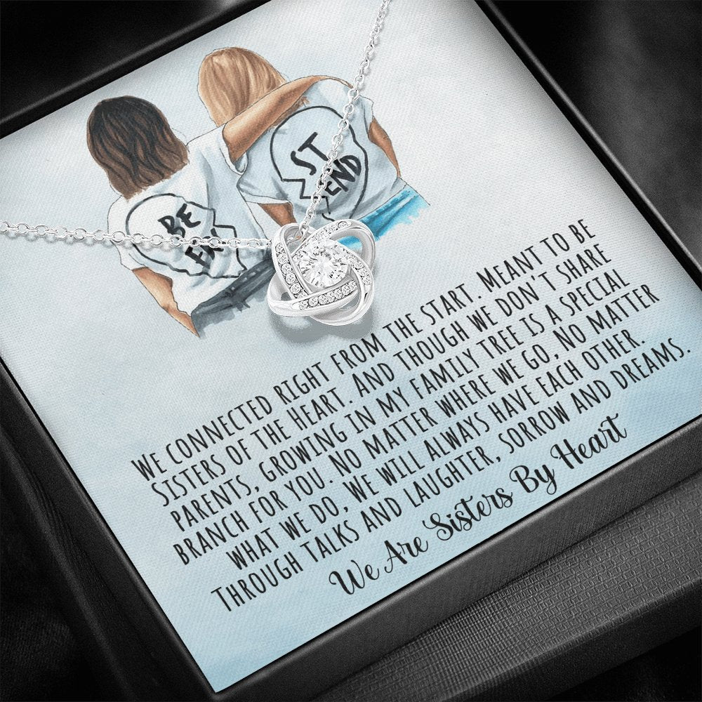 Best Friend - Sisters By Heart - Love Knot Necklace - Celeste Jewel