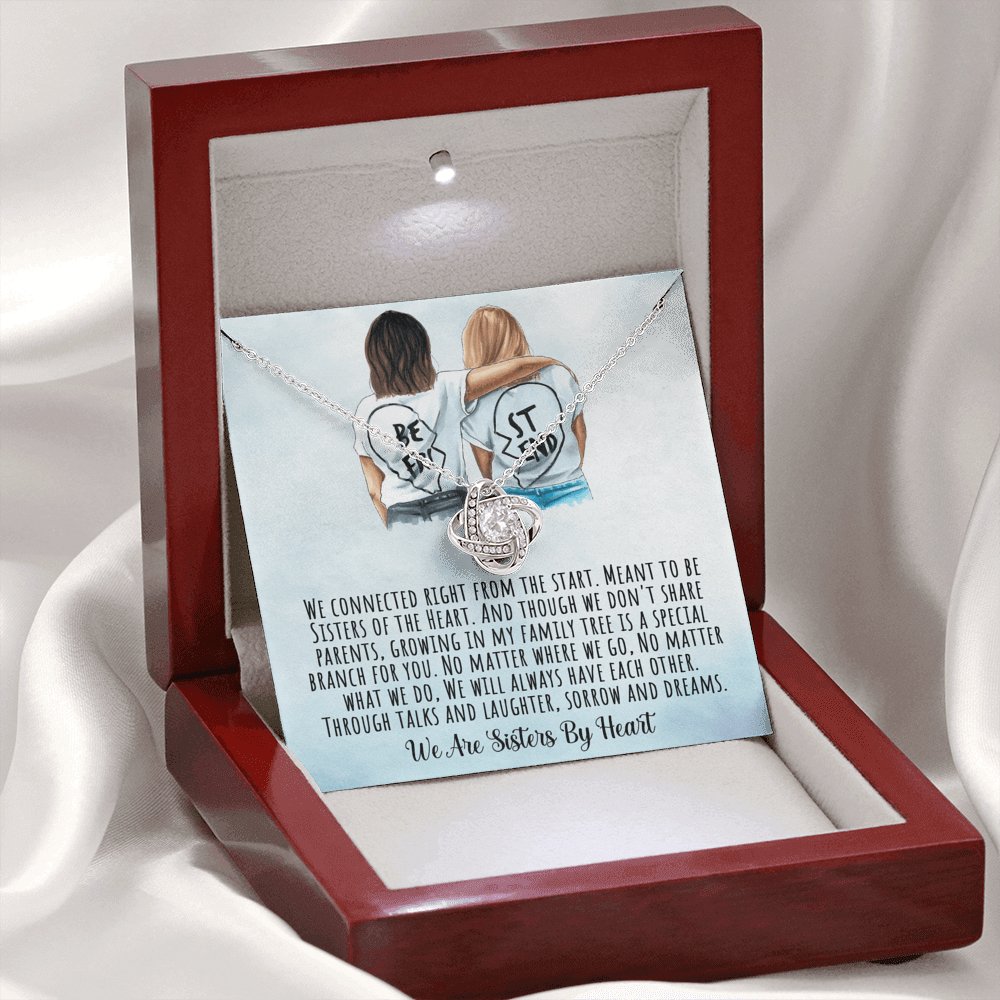 Best Friend - Sisters By Heart - Love Knot Necklace - Celeste Jewel