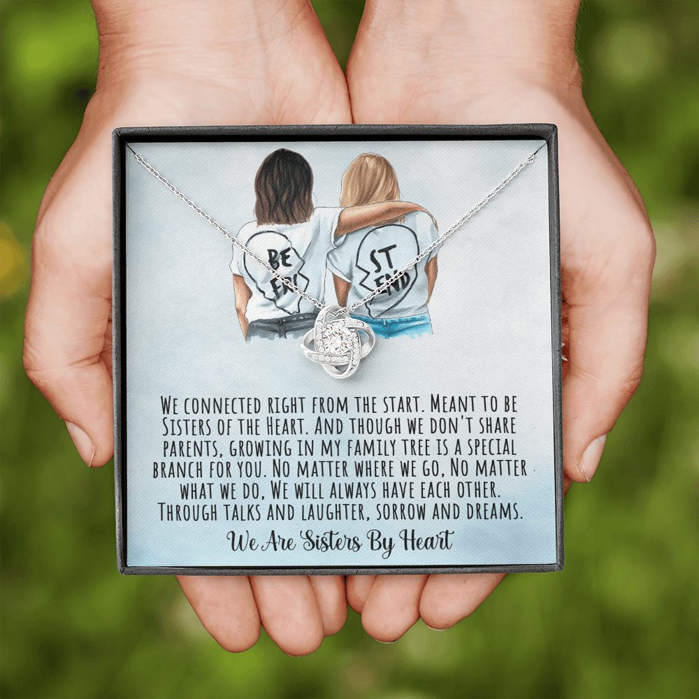 Best Friend - Sisters By Heart - Love Knot Necklace - Celeste Jewel