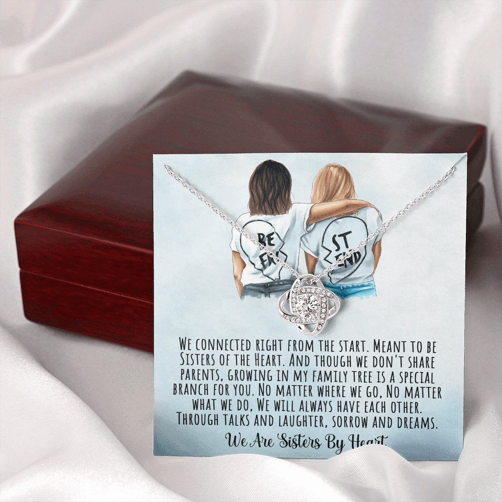 Best Friend - Sisters By Heart - Love Knot Necklace - Celeste Jewel