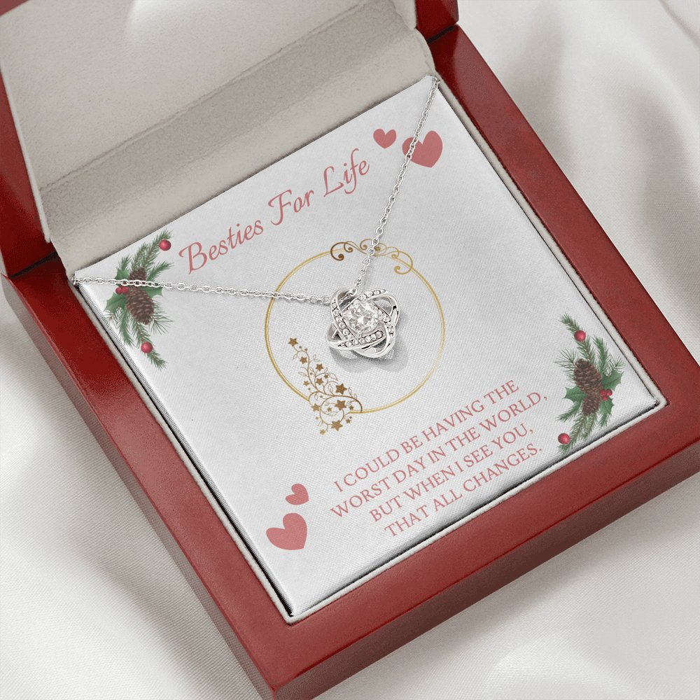 Besties For Life Gift - Love Knot Necklace - Celeste Jewel