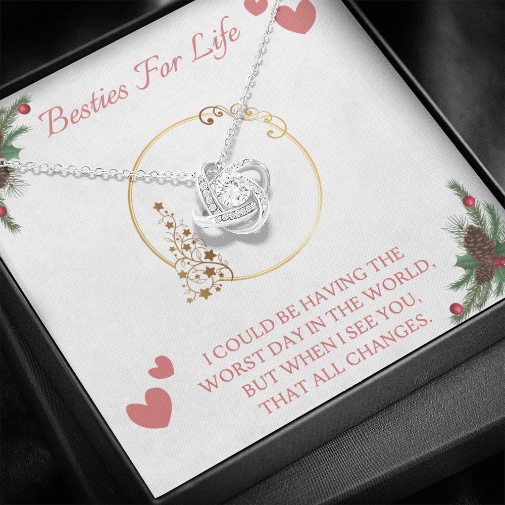 Besties For Life Gift - Love Knot Necklace - Celeste Jewel
