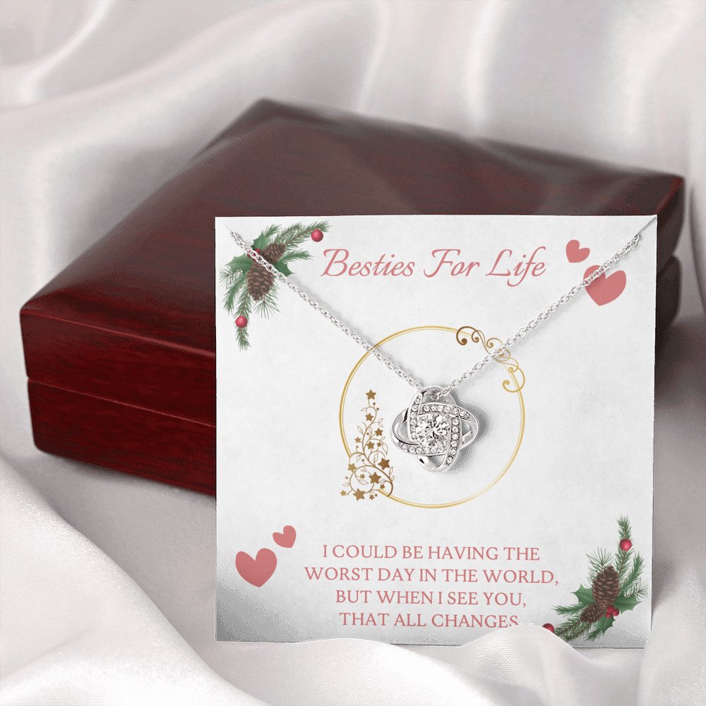 Besties For Life Gift - Love Knot Necklace - Celeste Jewel