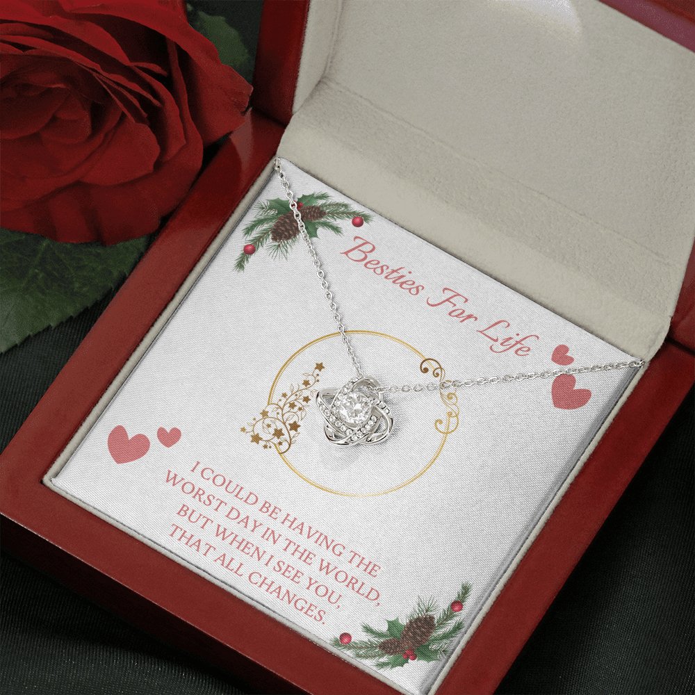 Besties For Life Gift - Love Knot Necklace - Celeste Jewel