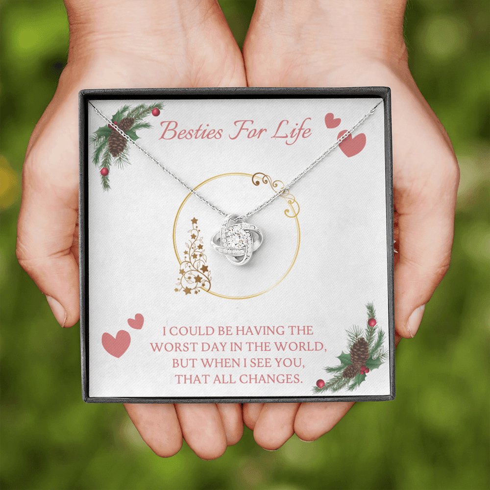 Besties For Life Gift - Love Knot Necklace - Celeste Jewel