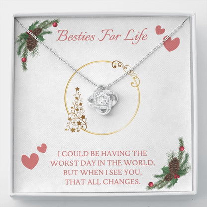 Besties For Life Gift - Love Knot Necklace - Celeste Jewel
