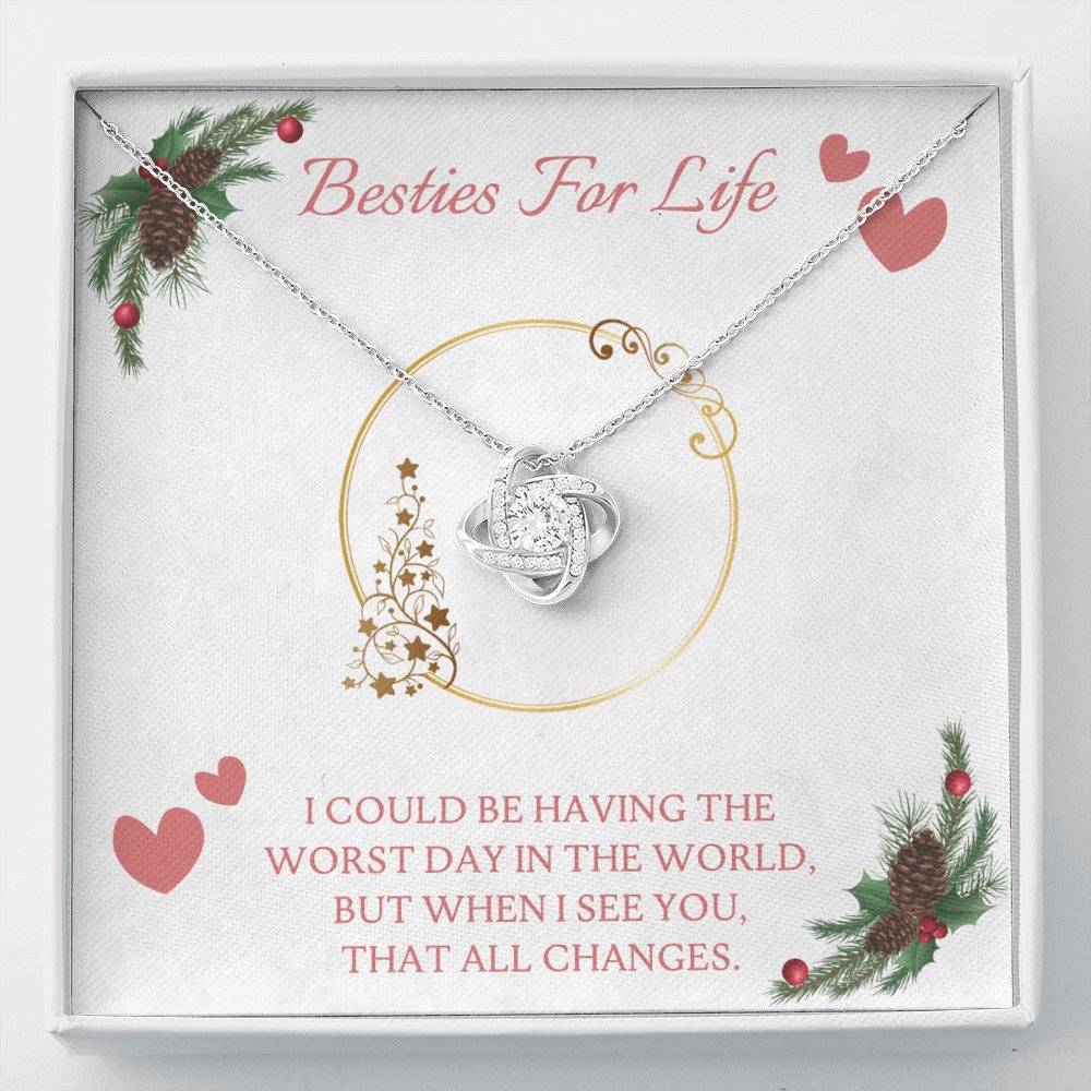 Besties For Life Gift - Love Knot Necklace - Celeste Jewel