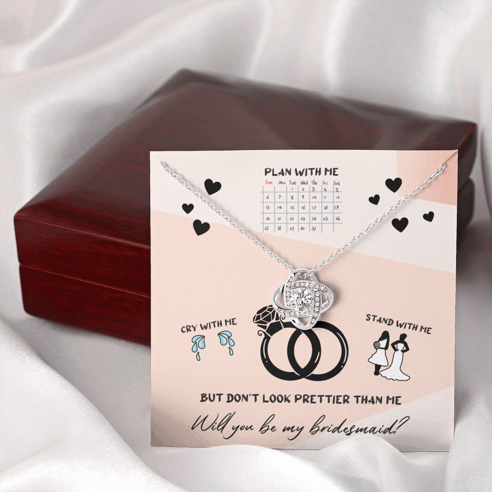 Bridesmaid - Don't Look Prettier - Love Knot Necklace - Celeste Jewel