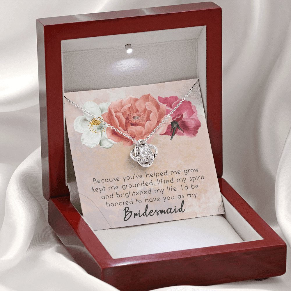 Bridesmaid - Helped Me Grow - Love Knot Necklace - Celeste Jewel