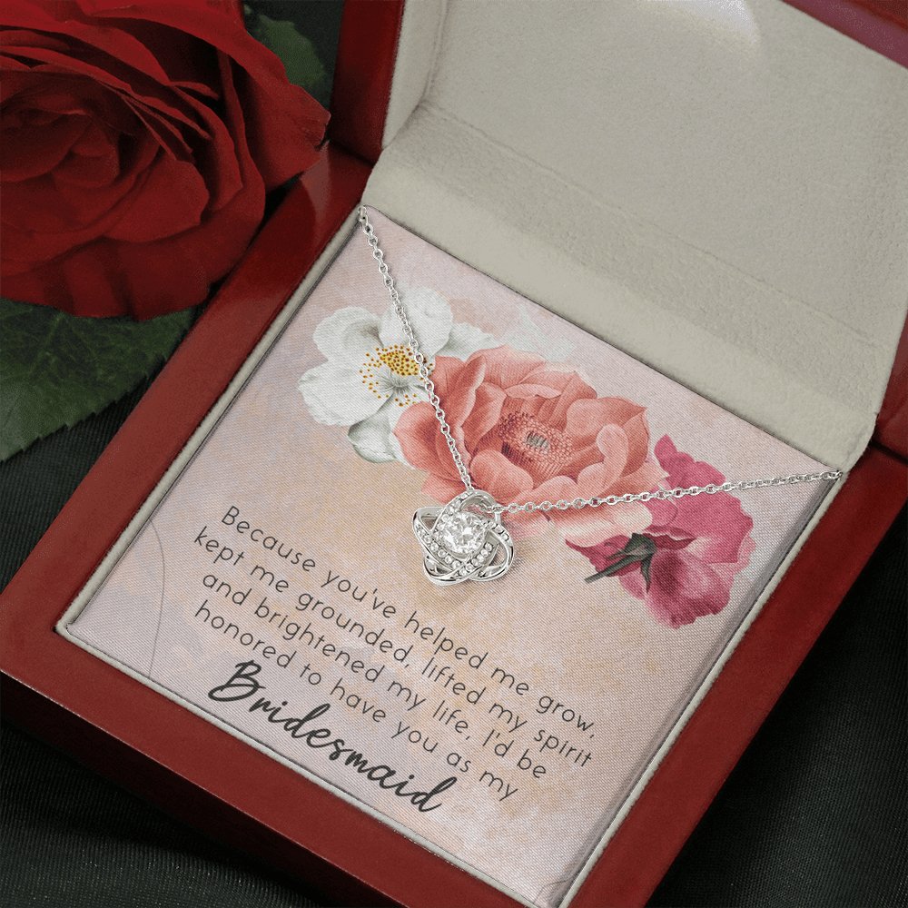 Bridesmaid - Helped Me Grow - Love Knot Necklace - Celeste Jewel