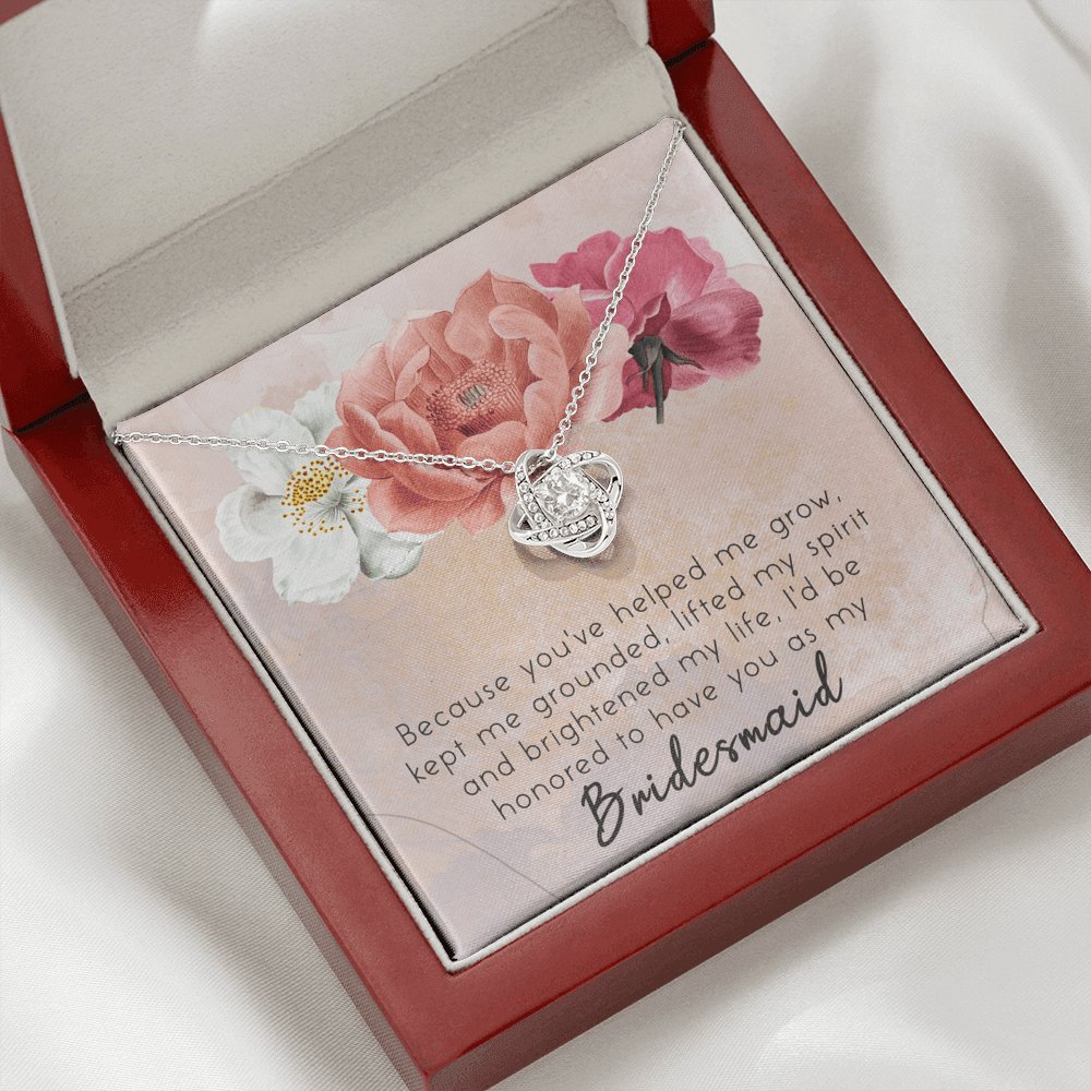 Bridesmaid - Helped Me Grow - Love Knot Necklace - Celeste Jewel