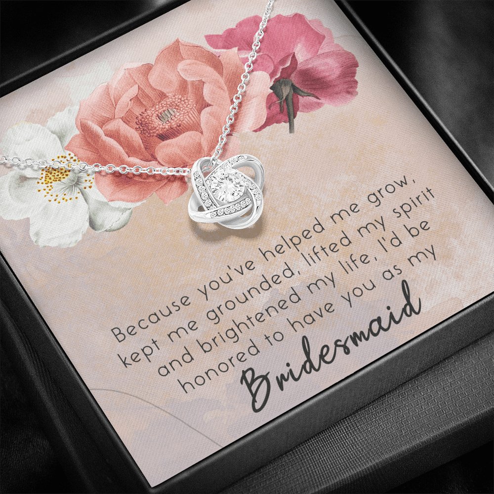 Bridesmaid - Helped Me Grow - Love Knot Necklace - Celeste Jewel