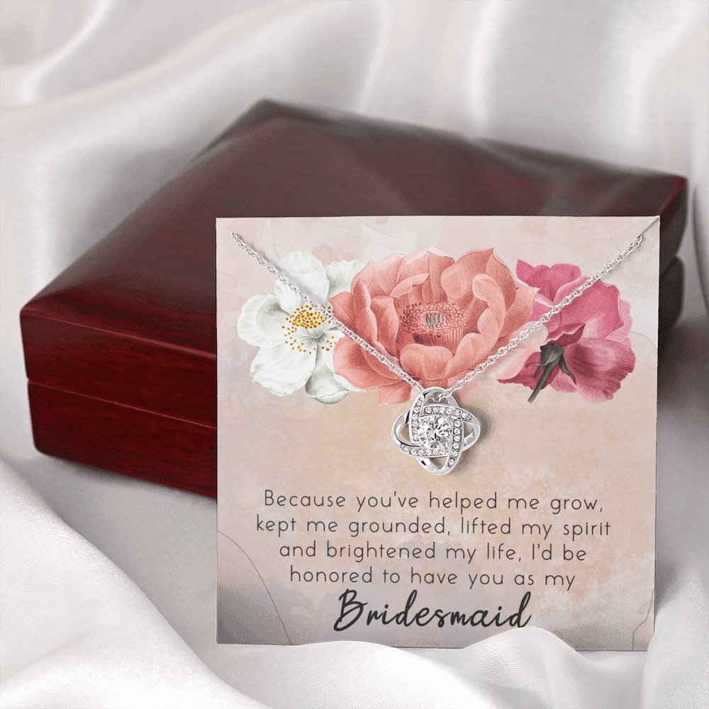 Bridesmaid - Helped Me Grow - Love Knot Necklace - Celeste Jewel