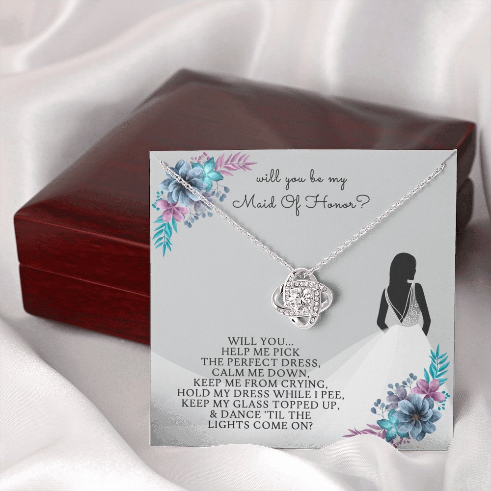 Bridesmaid - Maid Of Honor - Love Knot Necklace - Celeste Jewel