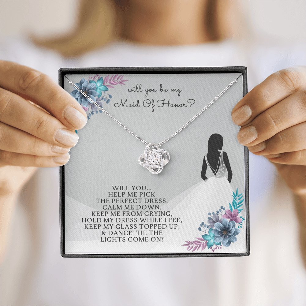 Bridesmaid - Maid Of Honor - Love Knot Necklace - Celeste Jewel