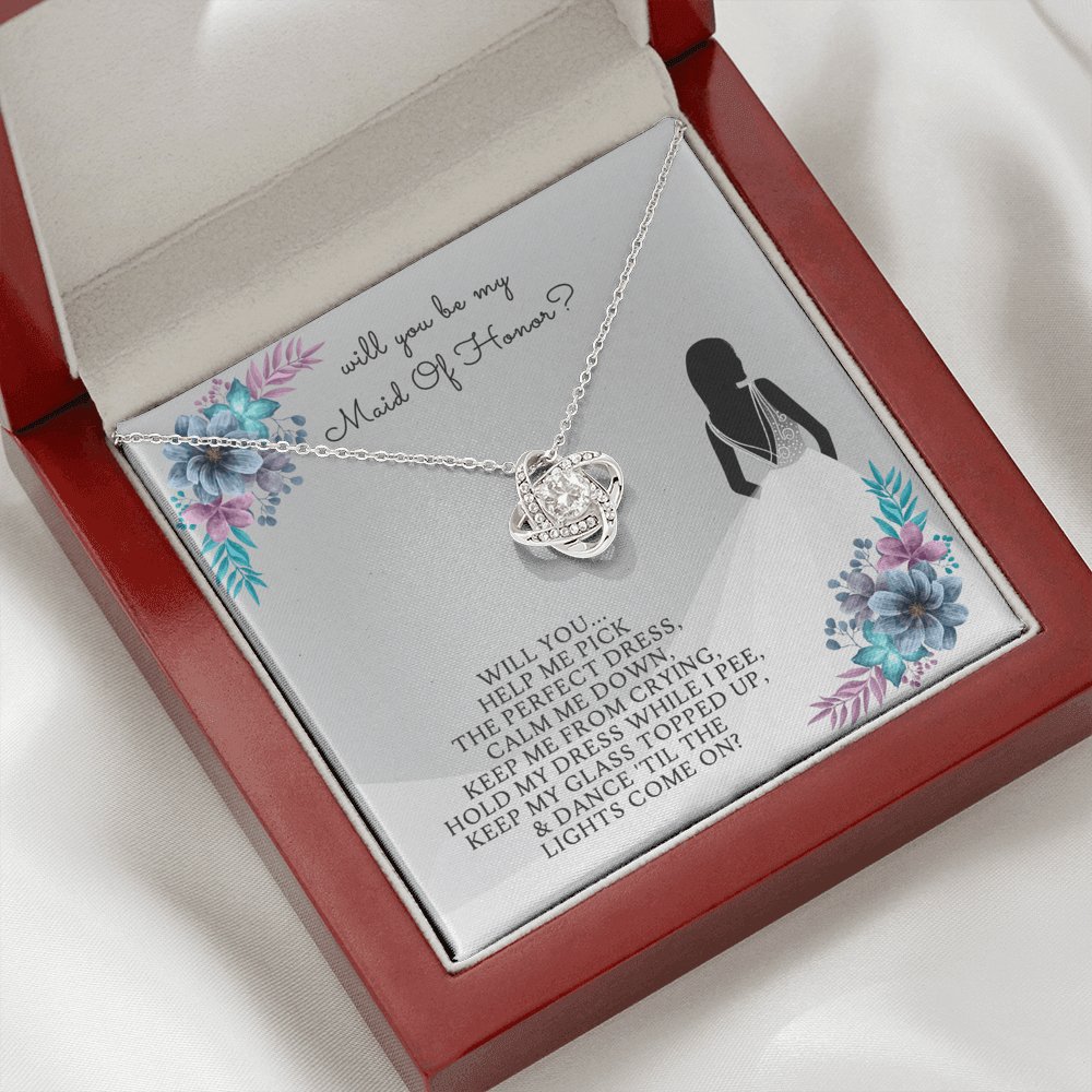 Bridesmaid - Maid Of Honor - Love Knot Necklace - Celeste Jewel
