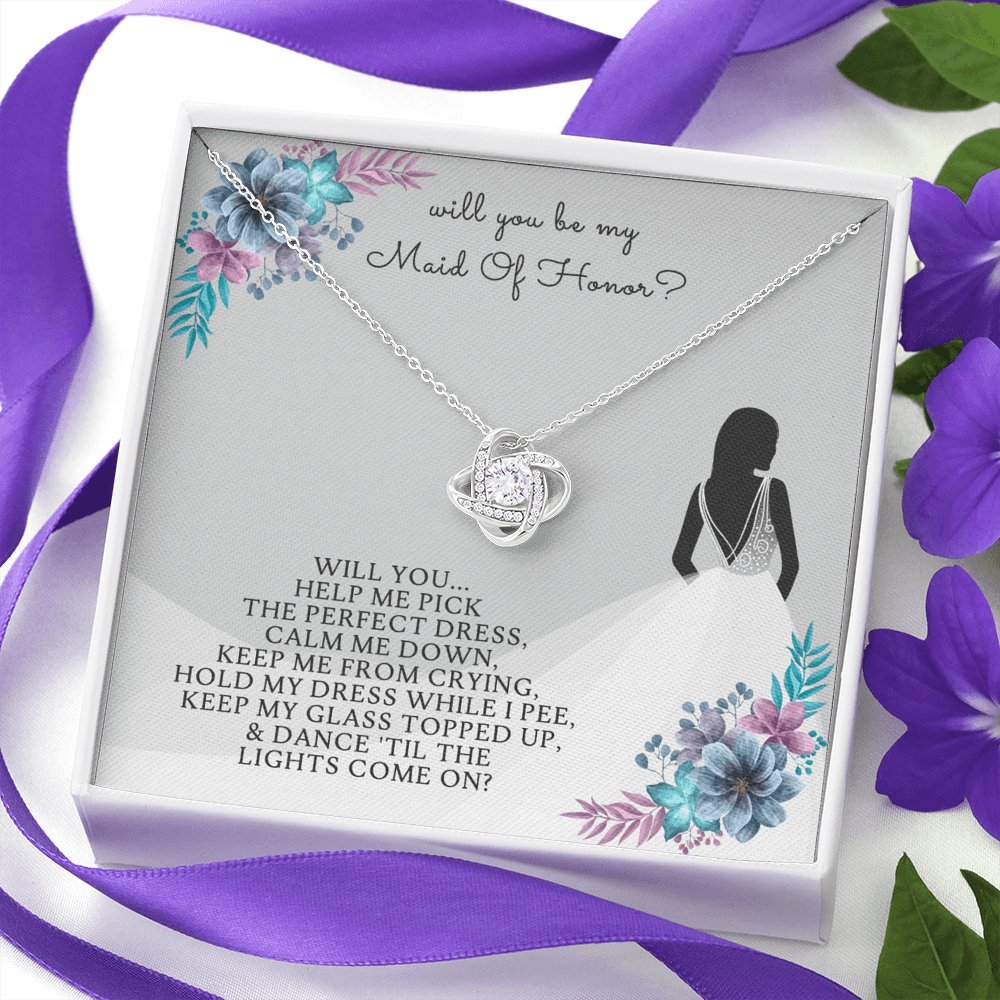 Bridesmaid - Maid Of Honor - Love Knot Necklace - Celeste Jewel