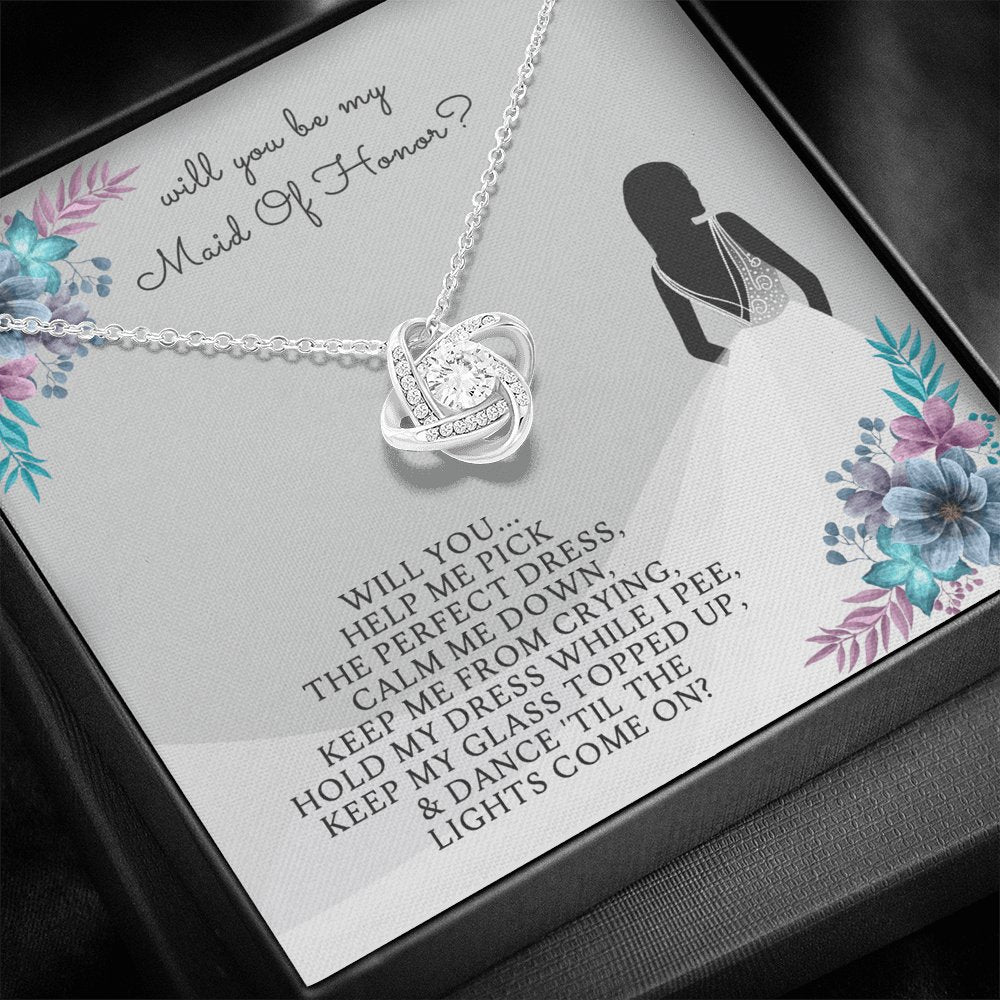 Bridesmaid - Maid Of Honor - Love Knot Necklace - Celeste Jewel