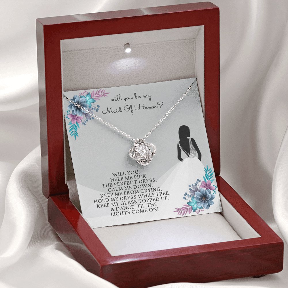 Bridesmaid - Maid Of Honor - Love Knot Necklace - Celeste Jewel